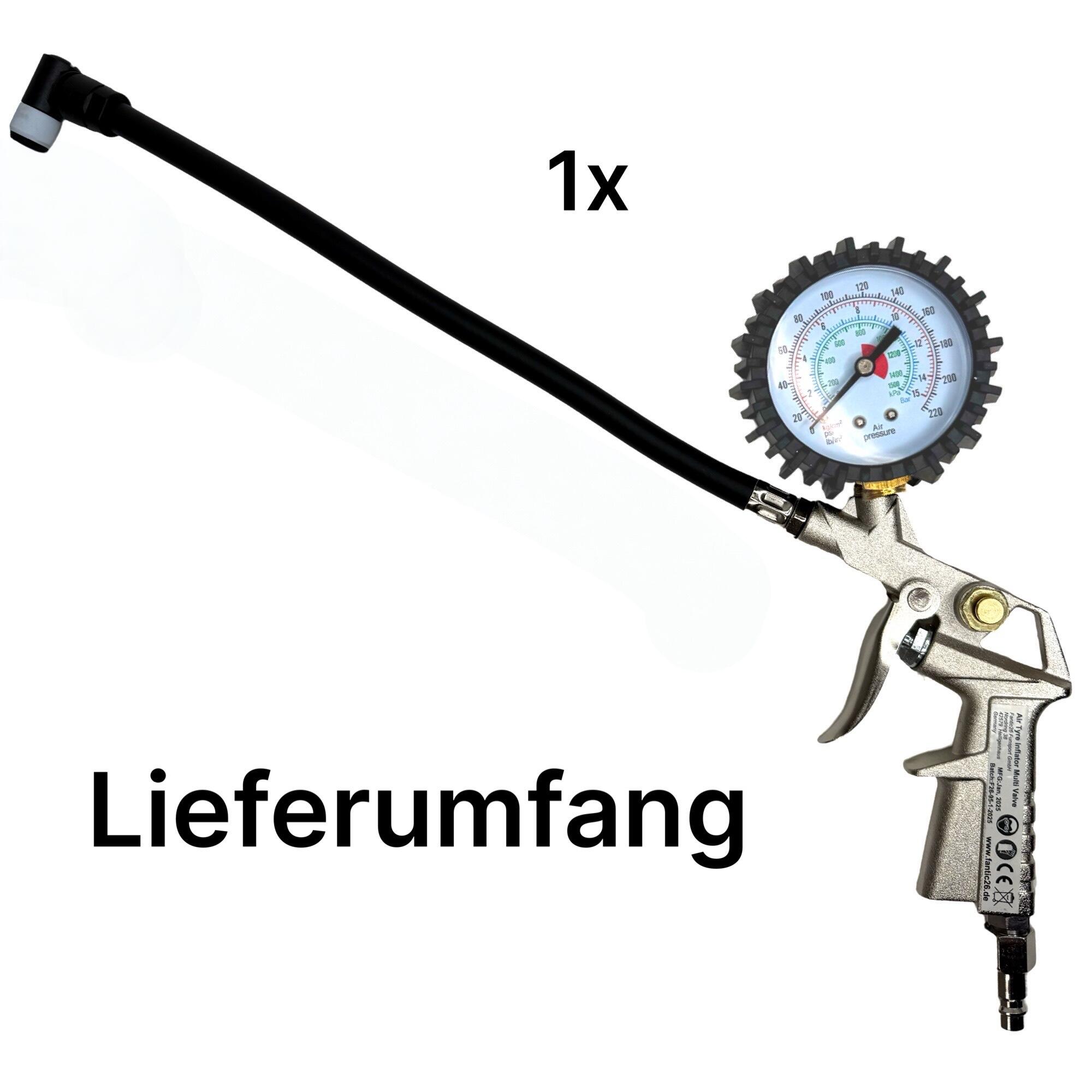 F26 Druckluft Kompressor Pistole + Schwalbe Clik Valve Tech Pumpenkopf SCV 6/7