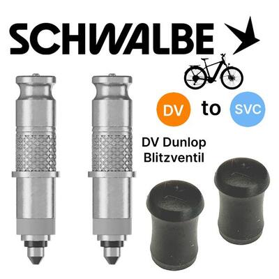 Schwalbe Fahrrad Clik Valve SCV System (DV) Dunlop Set (2St)