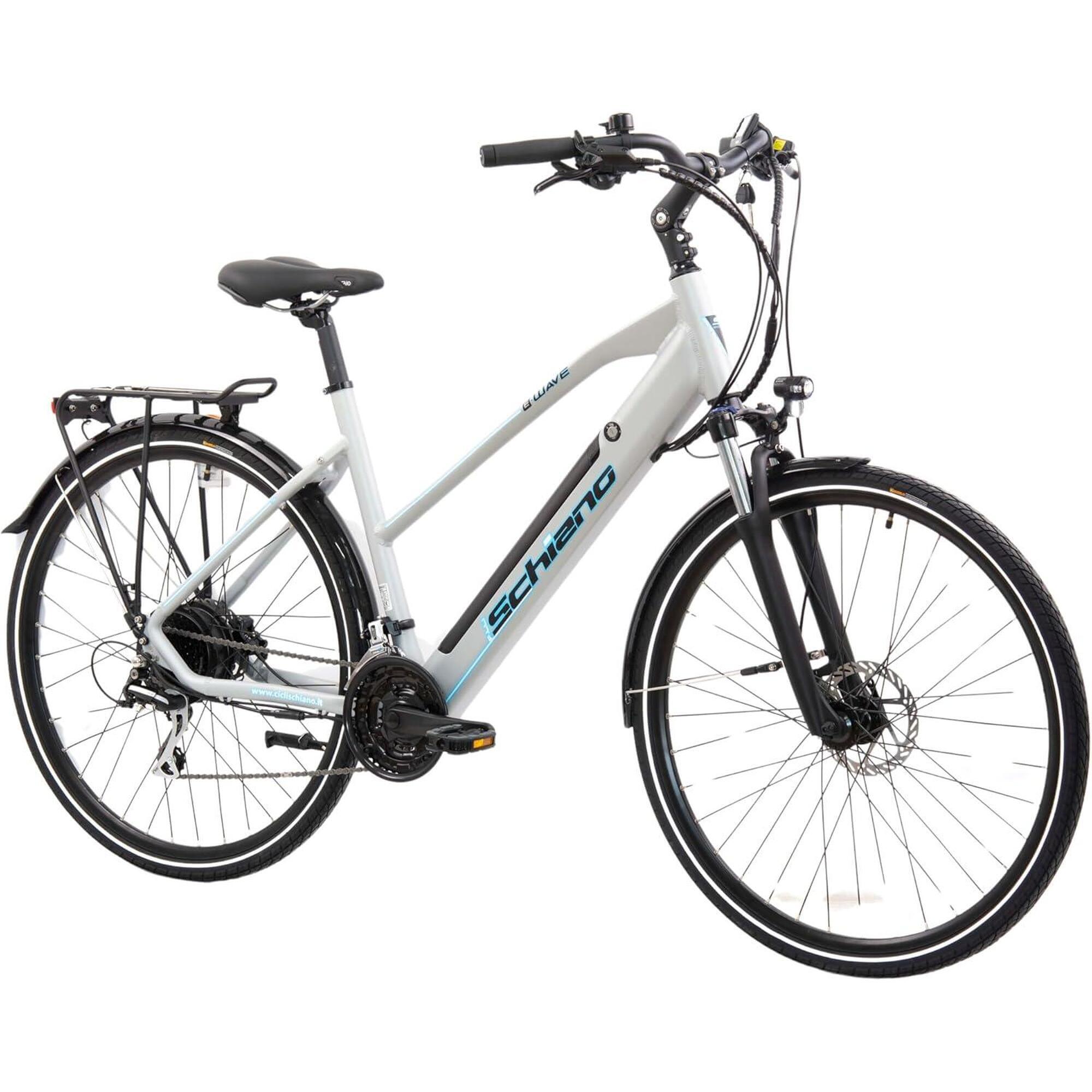 Rower elektryczny trekking wspomagany pedałami E-Wave 28 aluminiowy amortyzowany