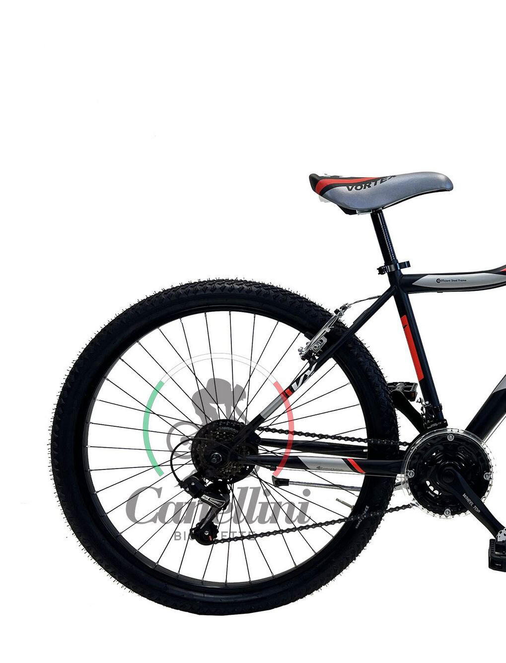 Bicicleta de criança BTT Canellini VORTEX  26" 18V - Preto/Vermelho 2/3