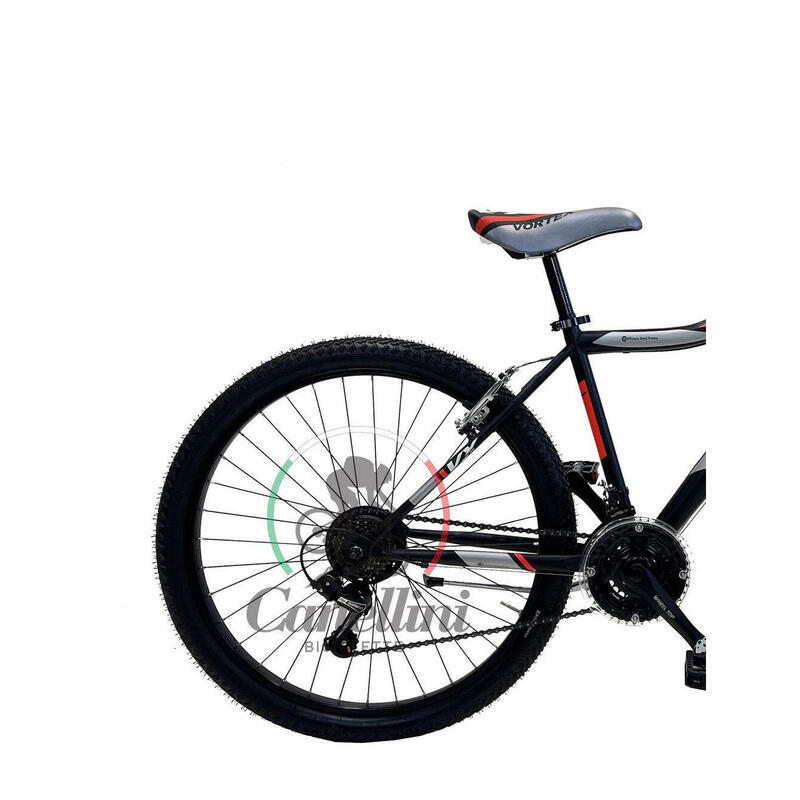 Bicicletă pentru băieți Canellini VORTEX 26" - Negru/Roșu