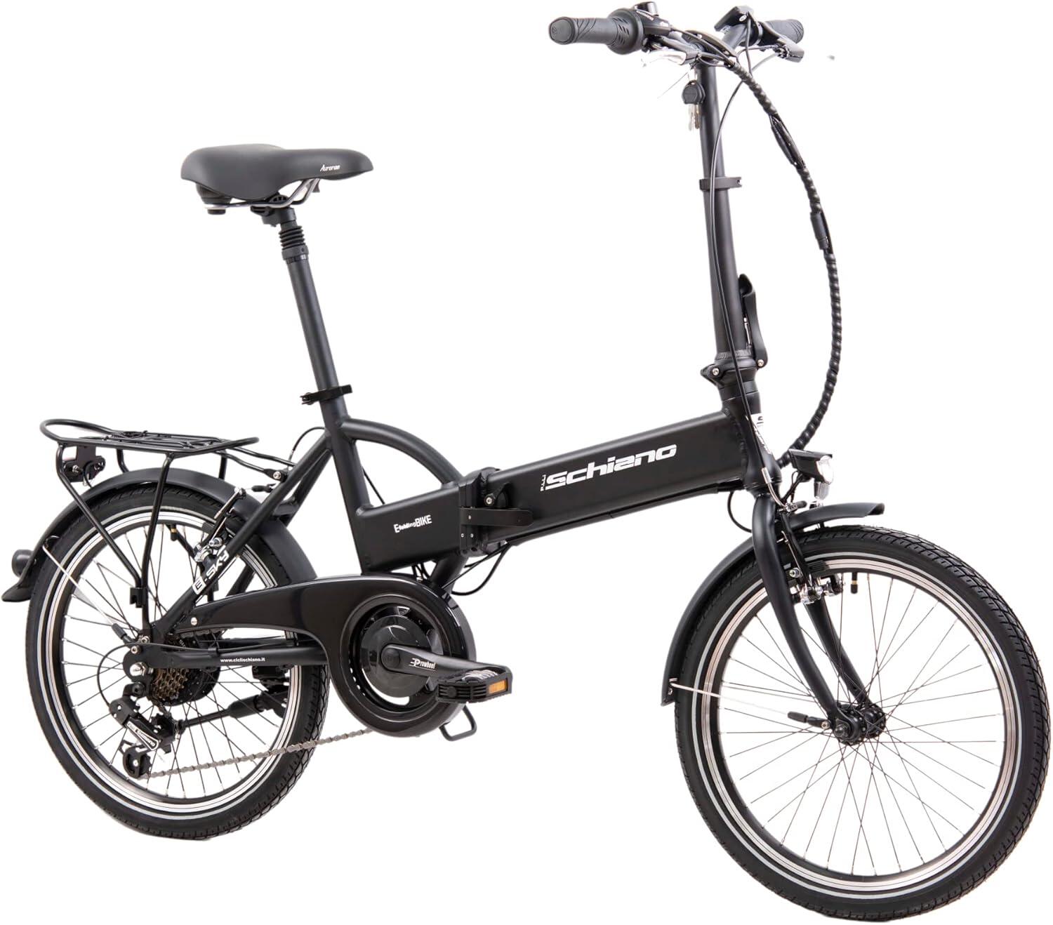 F.LLI SCHIANO E-Sky 20" E-Bike Pieghevole per Adulti, telaio in alluminio, forcella rigida