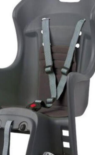 Siège vélo Polisport Boodie arrière gris foncé, fixation porte-bagages 3/3