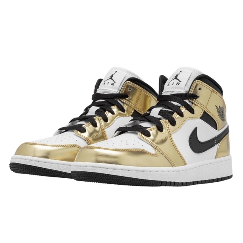 1 Mid Metallic Gold Black White