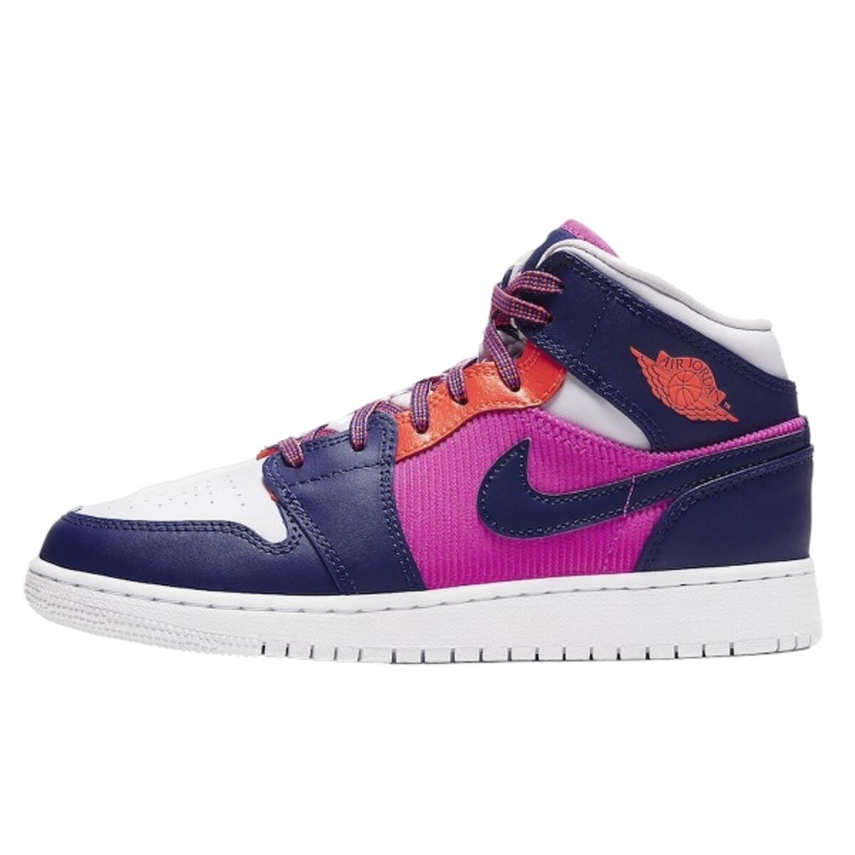 Jordan - Chaussures  1 Mid Fire Pink Barely Grape - Baskets - Bleu - Decathlon