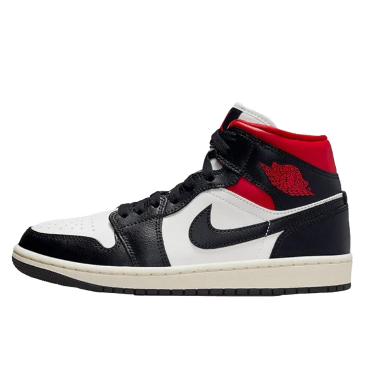 Jordan - Chaussures 1 Mid Black Gym Red - Baskets - Noir - 40,5 - Decathlon