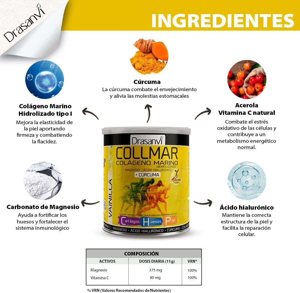Collmar Colágeno Marino Magnesio Cúrcuma 300 Gr Limón 6/6