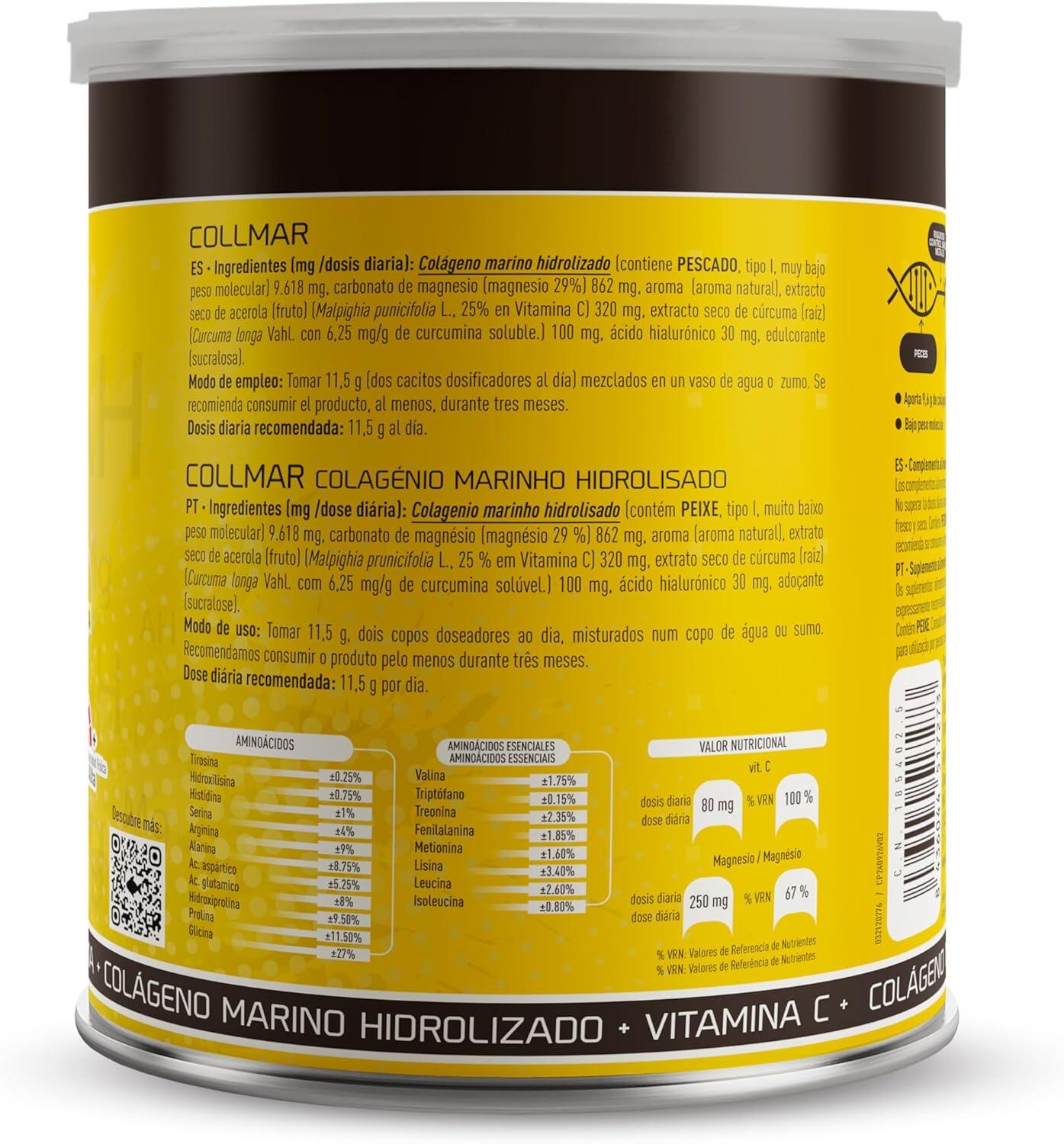 Collmar Colágeno Marino Magnesio Cúrcuma 300 Gr Limón 3/6