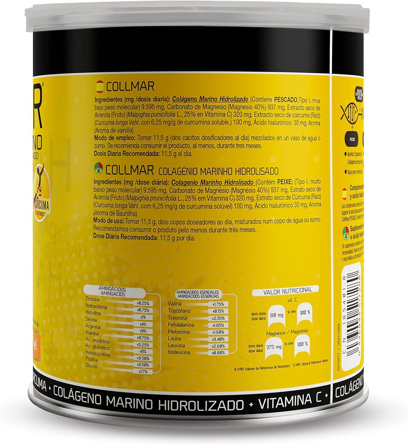 Drasanvi Collmar Colágeno Magnesio + Ácido Hialurónico + Cúrcuma  300 gr -  Sabo 3/7
