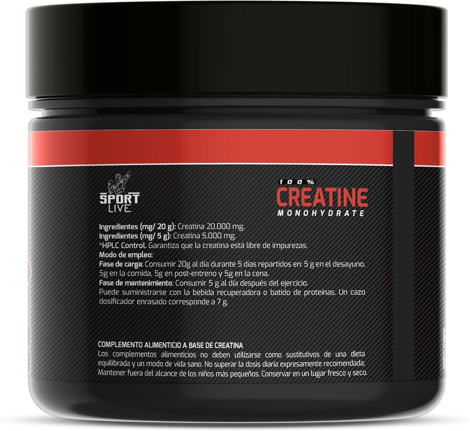 Sport Live 100% Creatina Monohidrato Creapure 300 Gr 2/7