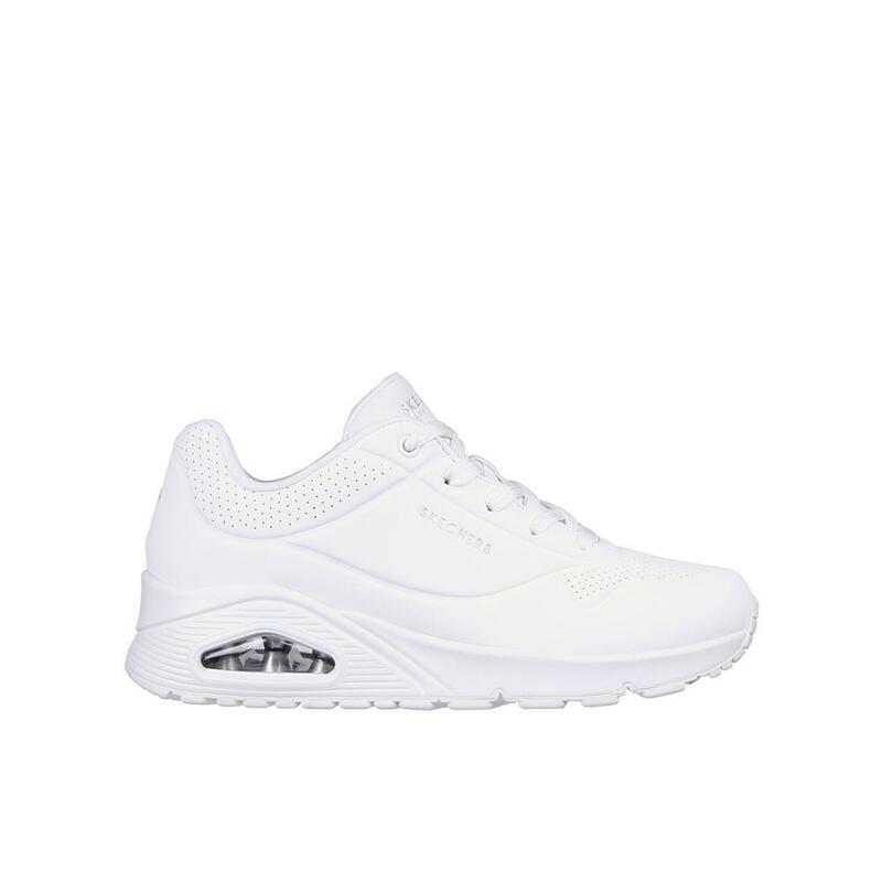 Baskets FEMME Skechers Uno Stand On Air Camara Aire BLANC