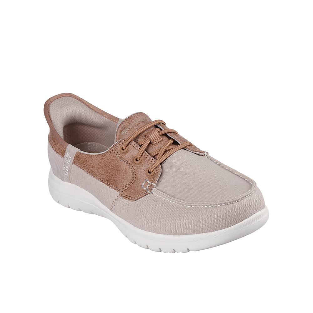 Sapatos Náuticos Skechers Mulher On-the-GO Flex - Palmilla Taupe 2/5