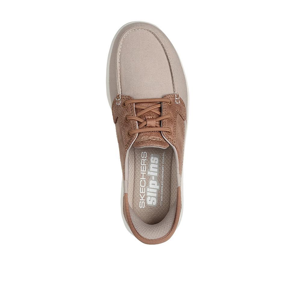 Sapatos Náuticos Skechers Mulher On-the-GO Flex - Palmilla Taupe 3/5