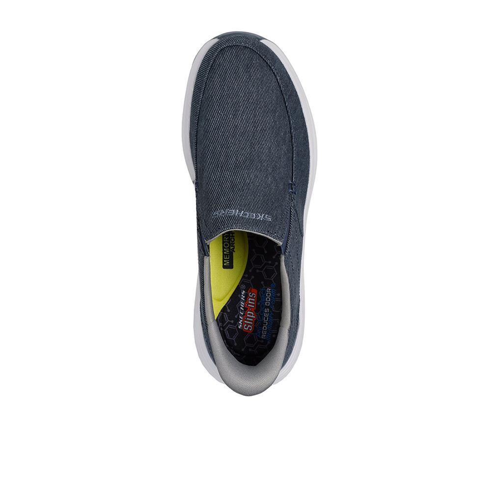 Men's Skechers Slip-ins relaxed fit Blue sneakers. 3/5