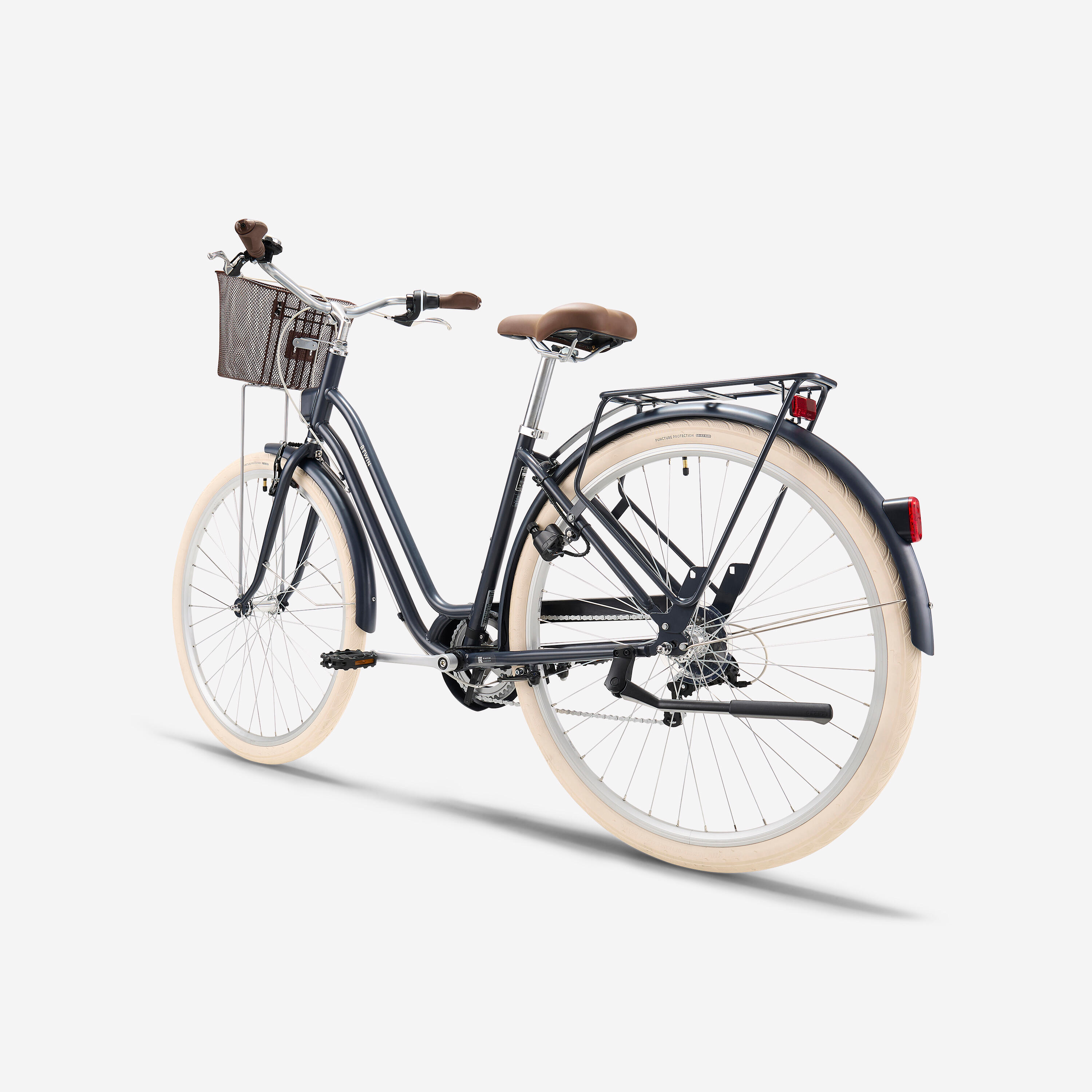 Seconde vie Vélo de ville 520 cadre bas bleu foncé 3/5
