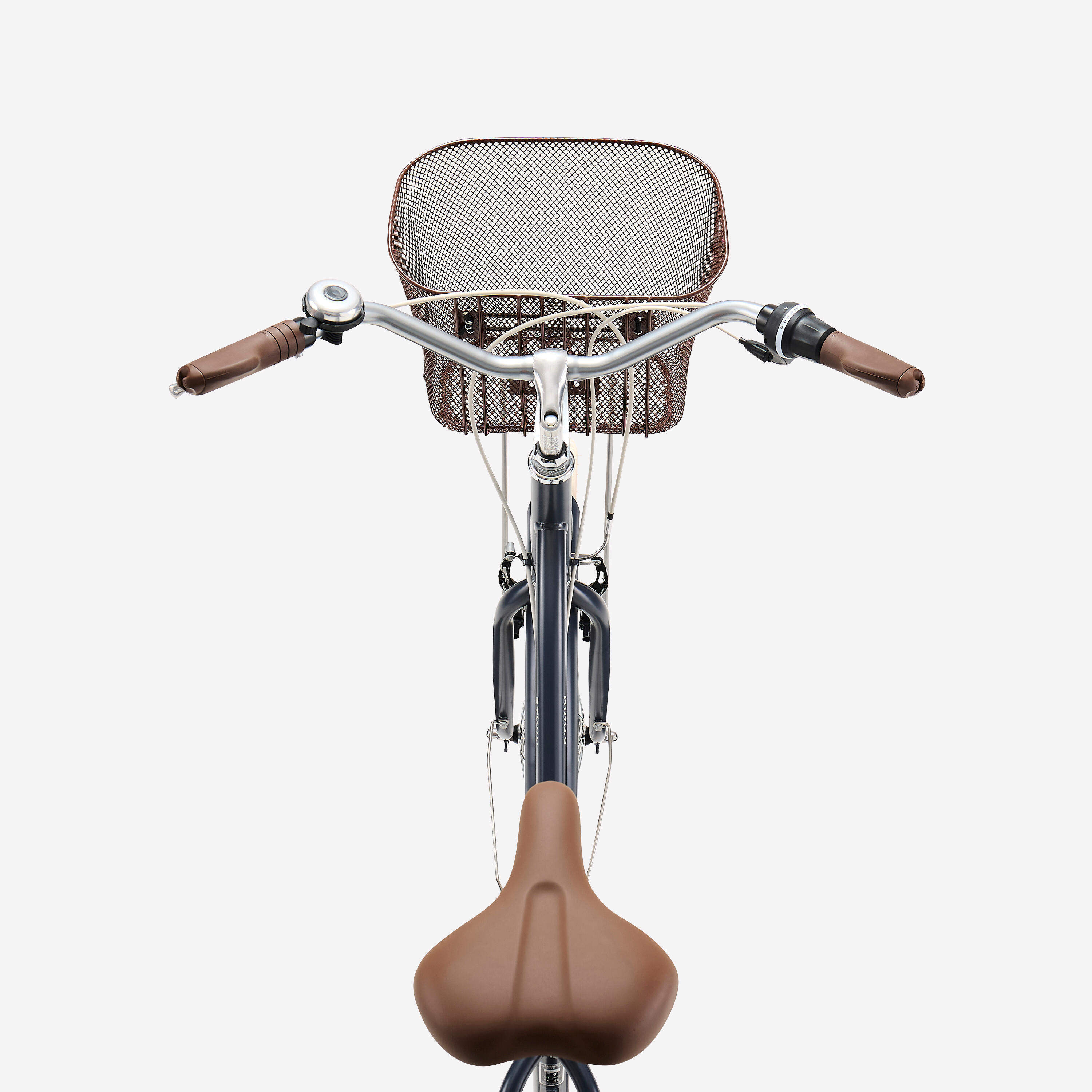 Seconde vie Vélo de ville 520 cadre bas bleu foncé 4/5