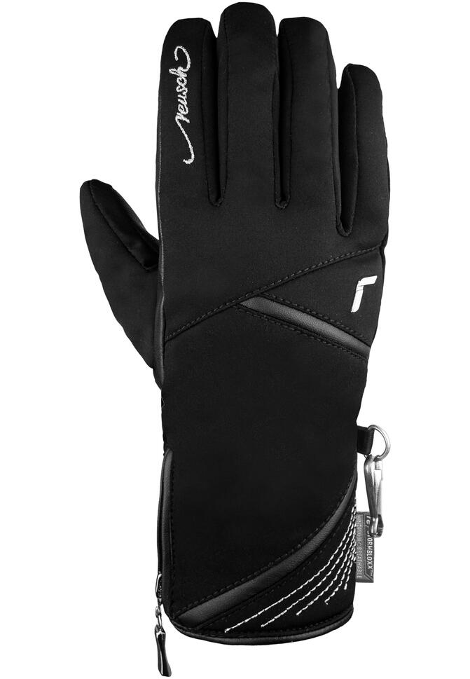 Rękawice narciarskie damskie Reusch Lore Primaloft ocieplane softshell skórzane