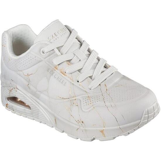 Zapatillas Skechers Uno - Marbel Marvel, Blanco, Mujer