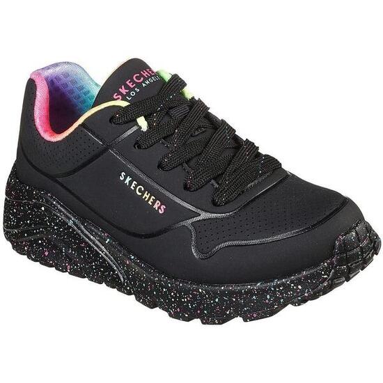 Zapatillas Skechers Uno Lite - Rainbow S, Negro, Niños