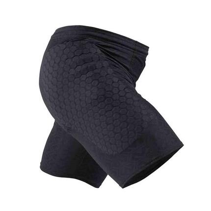 Hex Sliding Padded Compression Short ZWART