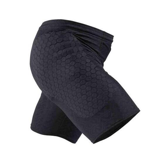 Hex Sliding Padded Compression Short ZWART