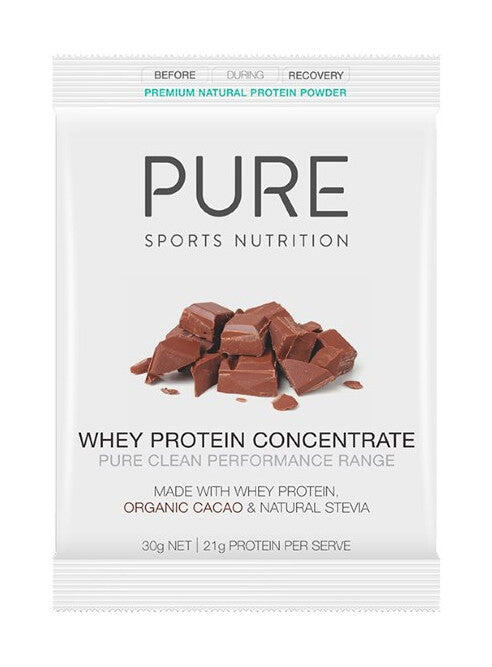 Pure Whey Natural Protein Powder 30g Sachet Cacao Chocolate