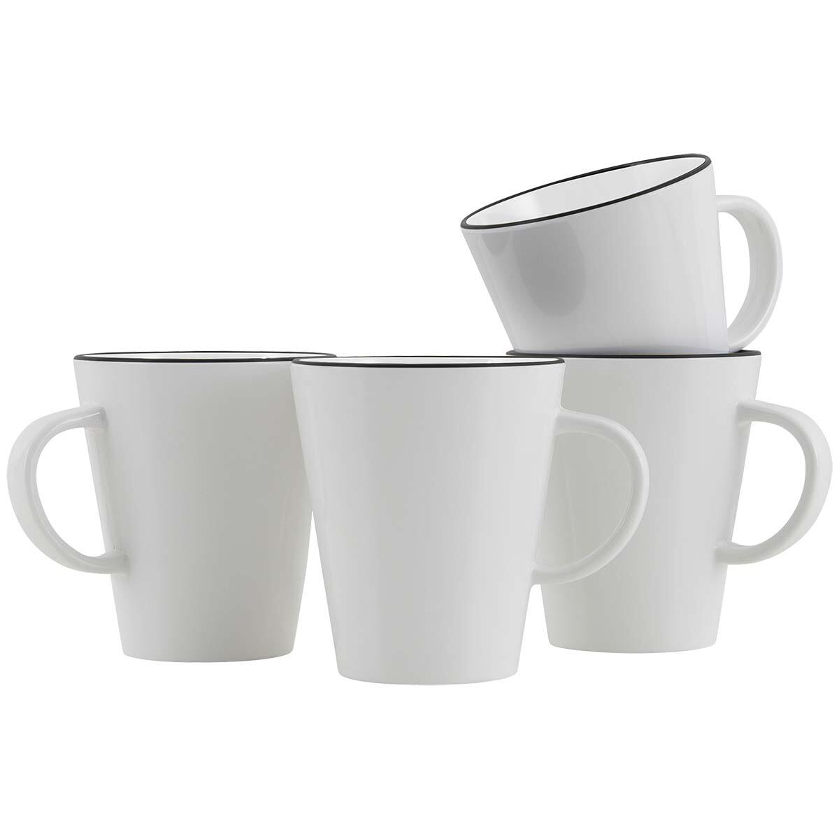 Linea Line - Tasse - Noir - 350 ml - 4 Pièces 2/2