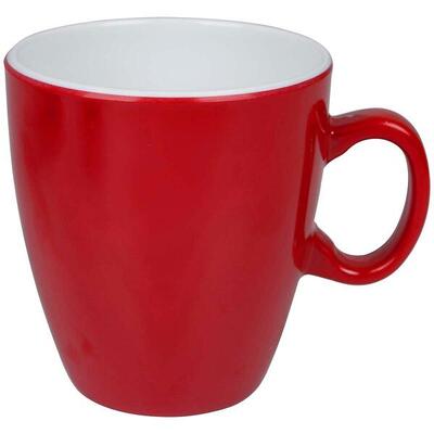 Bo-camp - mok - two-tone - melamine - 4 stuks - rood