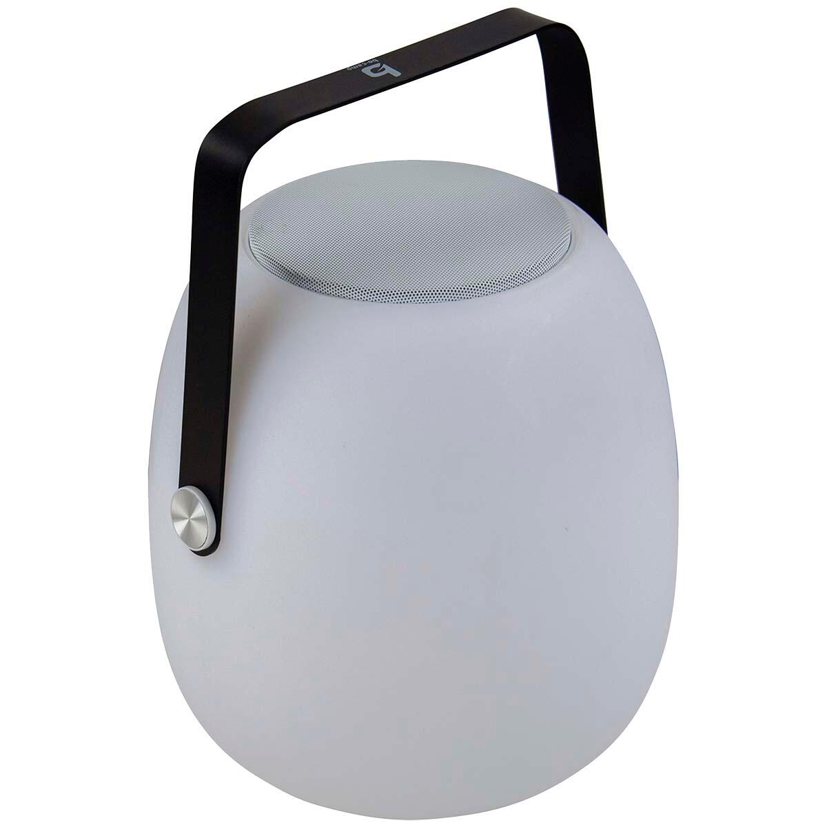 Bo-Camp Tafellamp met Bluetooth speaker Wade LED wit en zwart 5/7