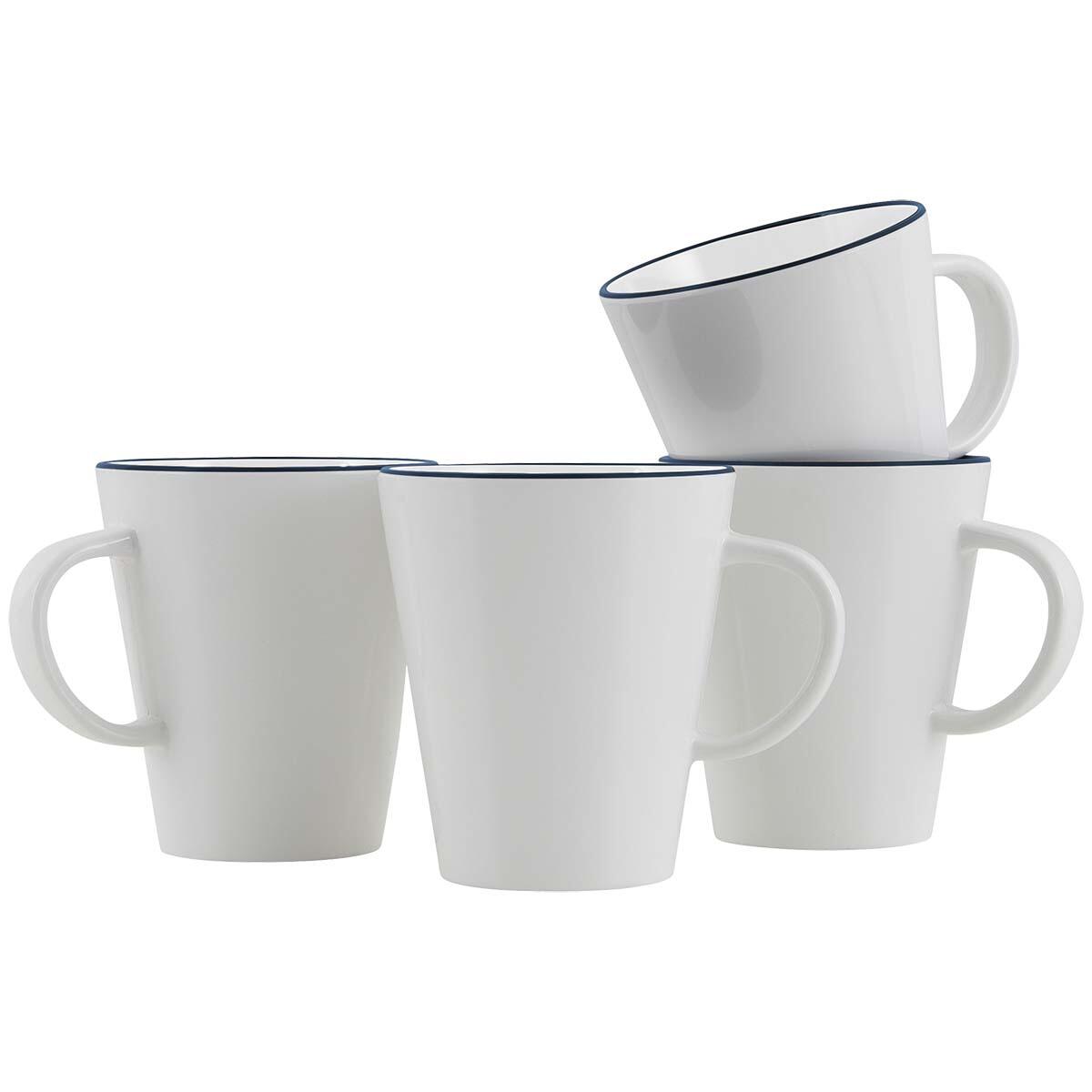 Linea Line - Tasse - Bleu - 350 ml - 4 Pièces 2/2