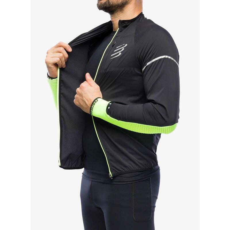 Kurtka przeciwwiatrowa męska Compressport Hurricane Windproof Jacket Flash