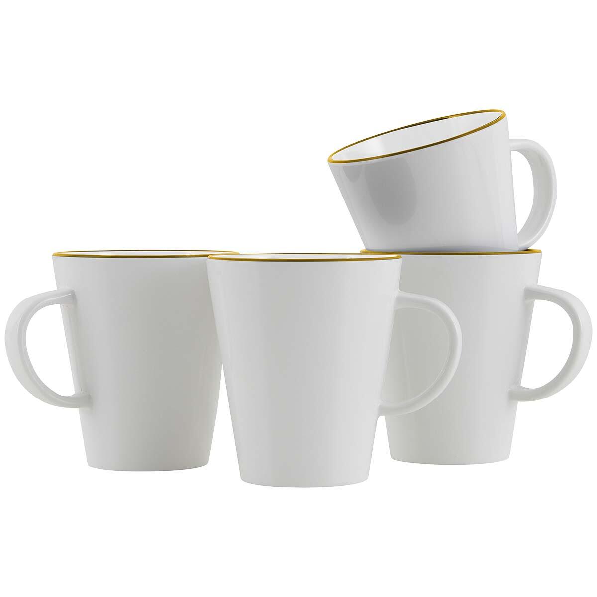 Linea Line - Tasse - Or - 350 ml - 4 Pièces 2/2