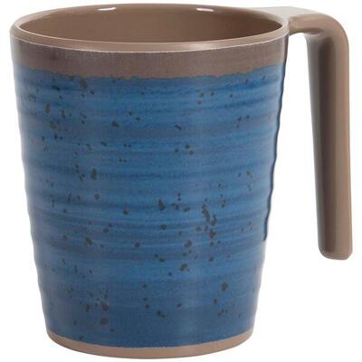 Bo-camp - mok - halo - l - melamine - 4 stuks - blauw