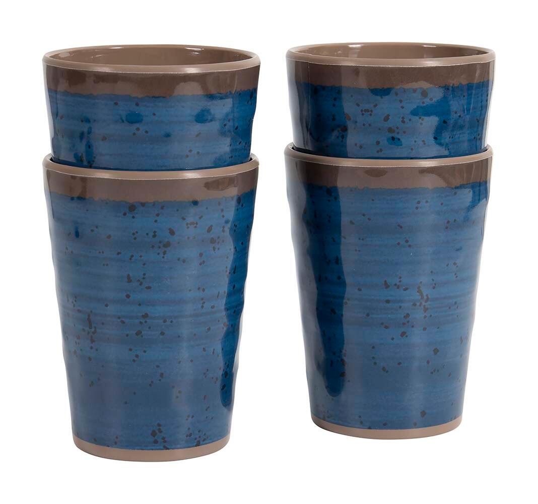 Becher - Ø 8,5 cm - 4 Stück - Melamin - Blau 5/6