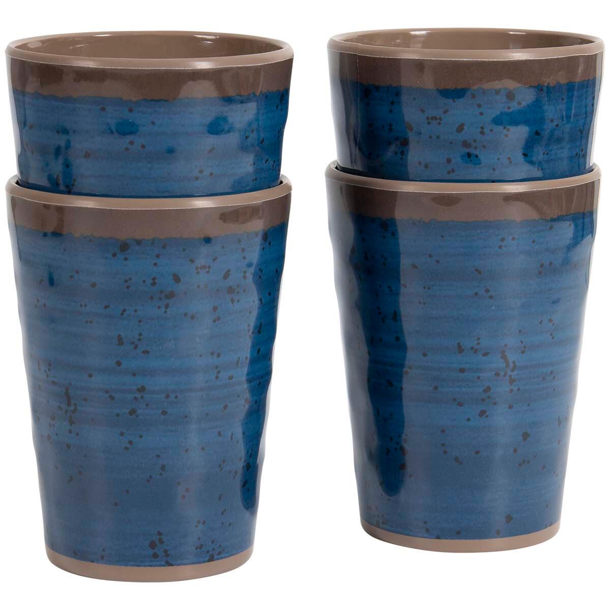 Becher - Ø 8,5 cm - 4 Stück - Melamin - Blau 6/6