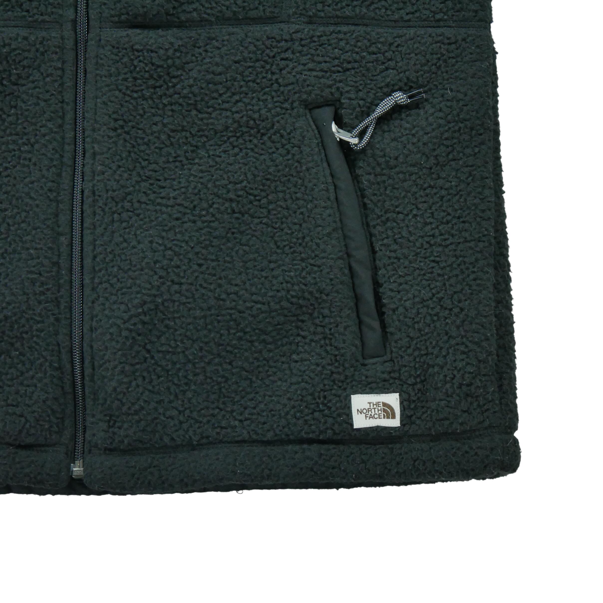 Seconda Mano - Giacca in pile nero TNF Sherpa da donna - Stato eccellente 4/7