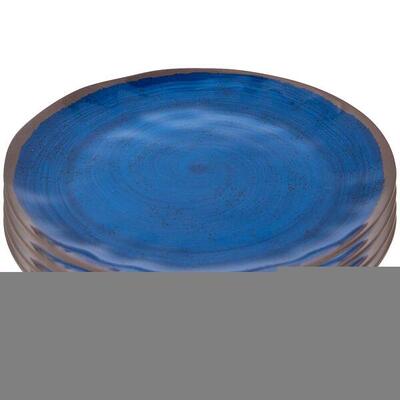 Bo-camp dinerbord halo 4 stuks melamine blauw
