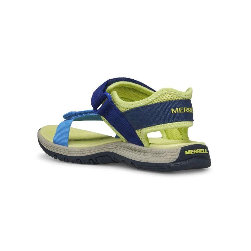 Merrell Big Kids Kahuna Web  Sport Sandal - Navy/Green 3/5