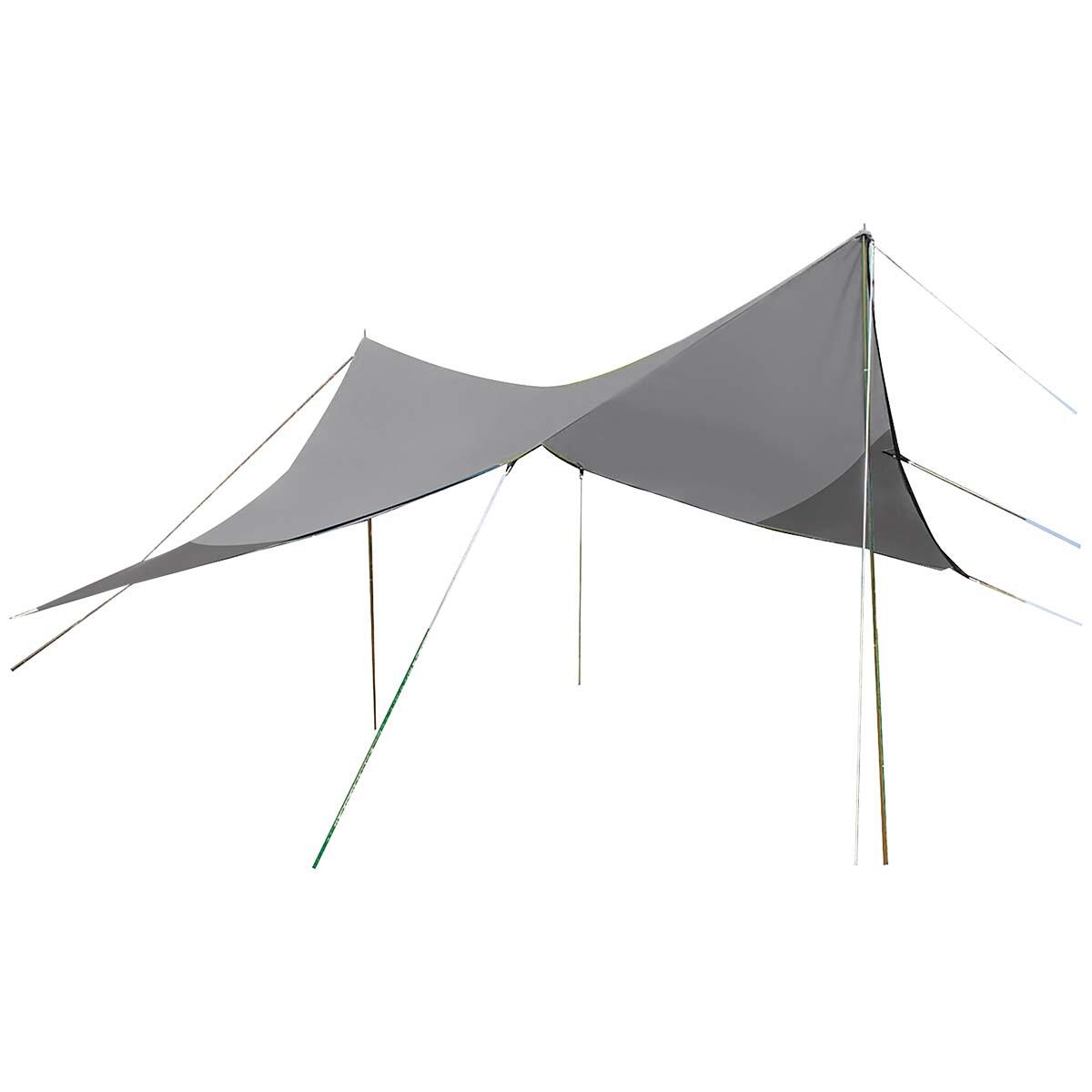 BO-CAMP Bo-Camp Tarp Reise-Diamant 4-Haken Grau 3x3 Meter