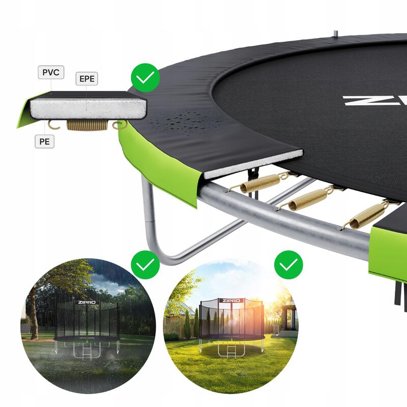 Trampolina ogrodowa Zipro Jump Pro z siatką zewnętrzną 8FT 252cm
