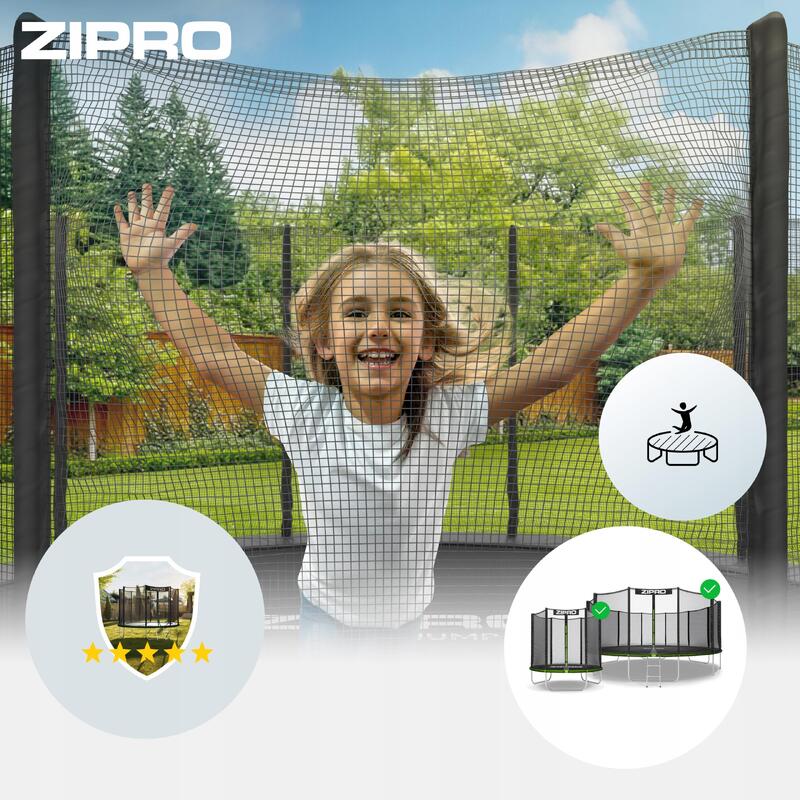 Trampolina ogrodowa Zipro Jump Pro z siatką zewnętrzną 12FT 374cm