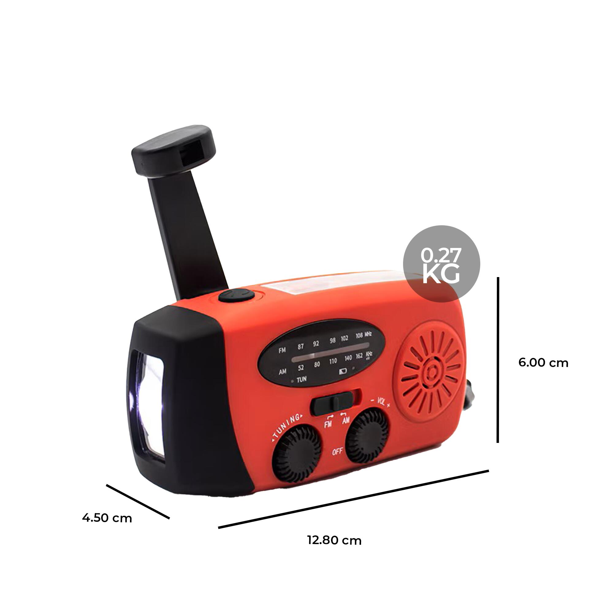 Noodradio - Powerbank 2000mAh - Zon energie - FM - Zaklamp - Handcrank - SCR2007 7/7