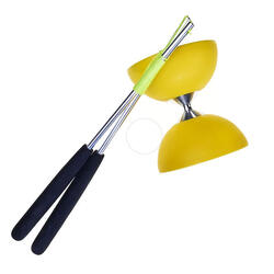 Set de diabolo incluant baguettes- Juggling Series - Jaune