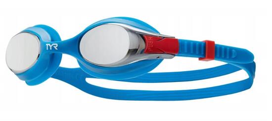 Okulary na basen dziecięce TYR Swimple lustrzane niebieskie