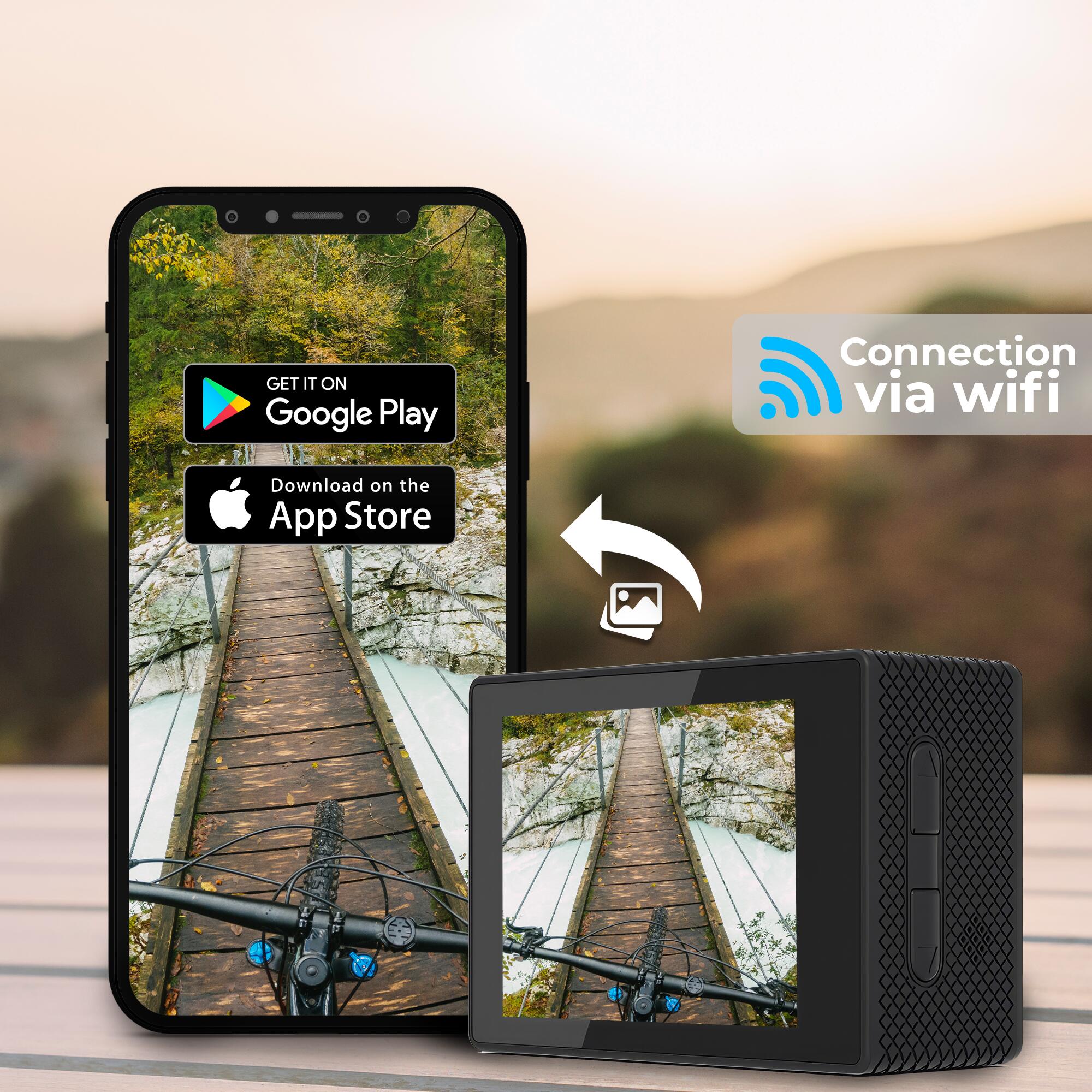 Caméra d'action 4K - WiFi - Étanche 40M - Avec Accessoires - ACK8064 6/7