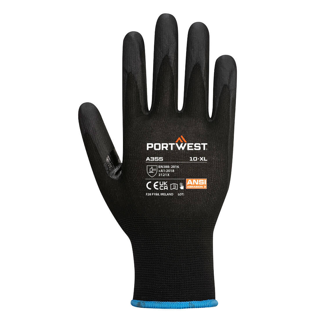PORTWEST A355 NPR15 Schiuma Di Nitrile Guanti Di Protezione Misura Confezione 12 Portwest