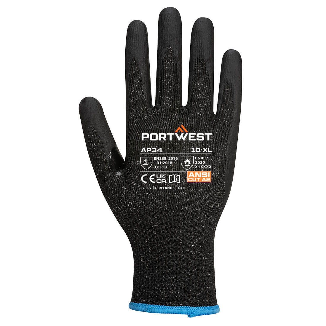 PORTWEST Unisex Adult AP34 LR15 Touch Screen Nitrile Foam Safety Gloves (Pack of 12)