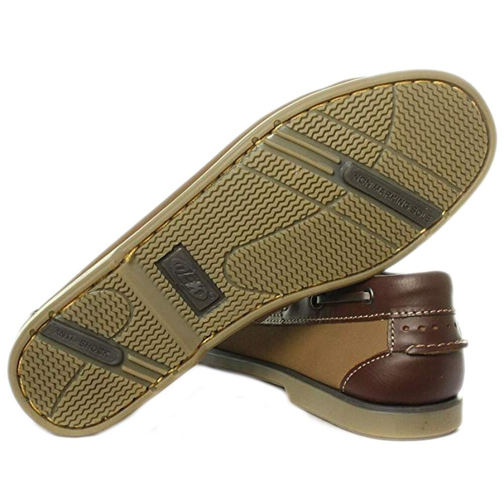 Mokassin Boot Schuhe Herren Braun Nubuck/Leder 3/4
