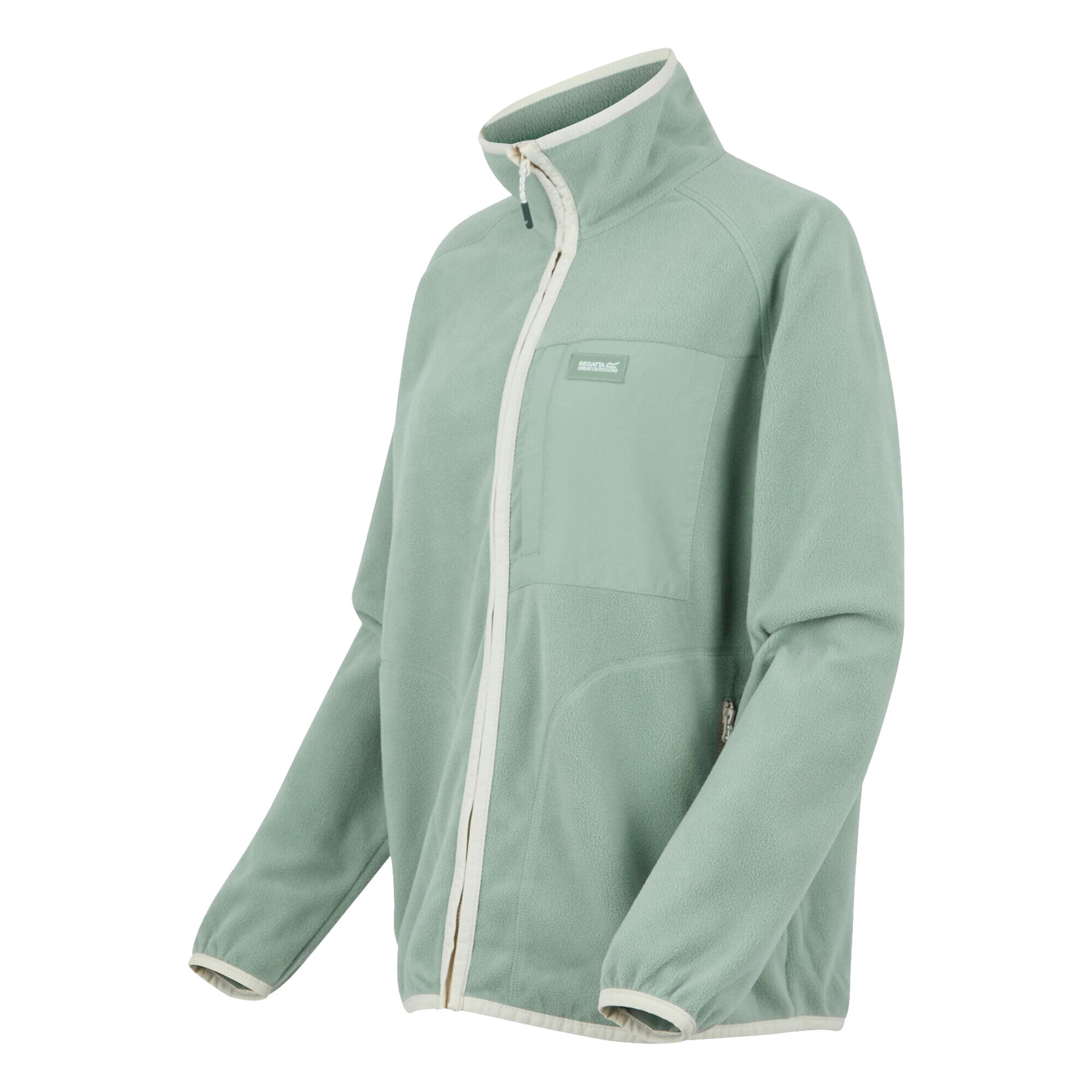 Dames Lilana Full Zip Fleecejack (Gletsjer/Licht Vanille) 3/4
