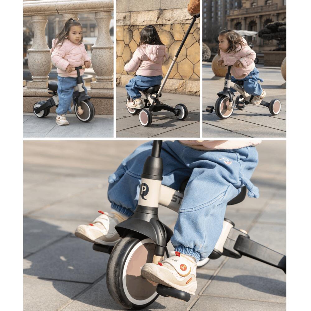 Bicicleta de equilíbrio triciclo Devessport Qplay Trike Stager Evolutionary Bege 7/7